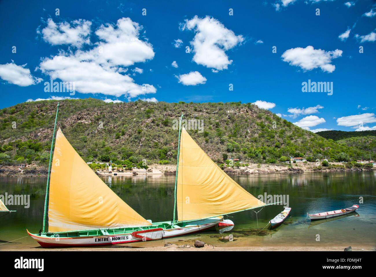 Canoe Tolda - VESSEL `50s restored to the country culture preservation Stock Photo